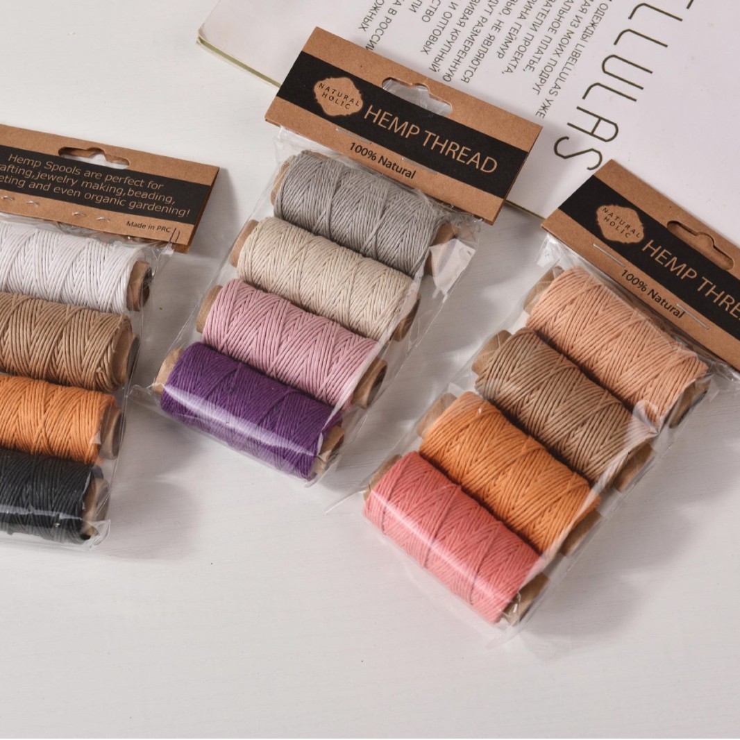 Sewing Thread In Textile - 4 pezzi di filo cerato in